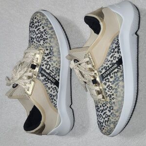 Cole Haan Leopard Print Sneakers - Brown and Gold Size 9 Womans